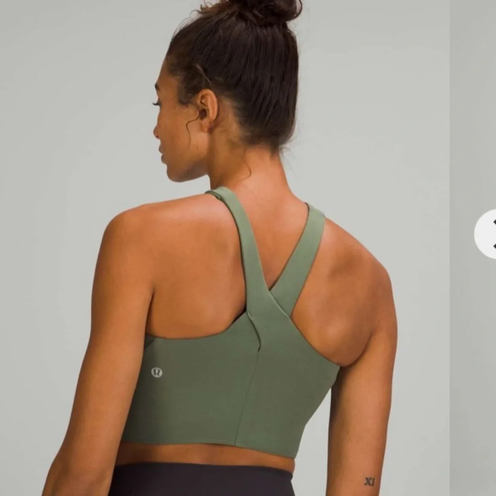 Lululemon Nulu Wrap-Front Longline Bra 
Green Twill - Picture 4 of 9